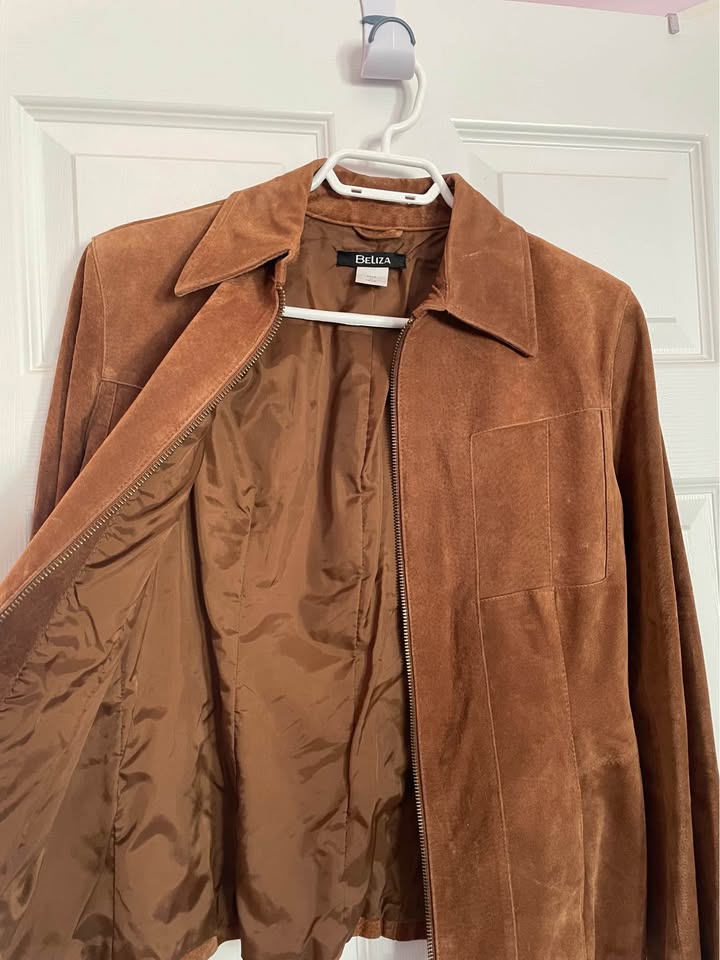 Size Medium brown leather jacket - photo 3