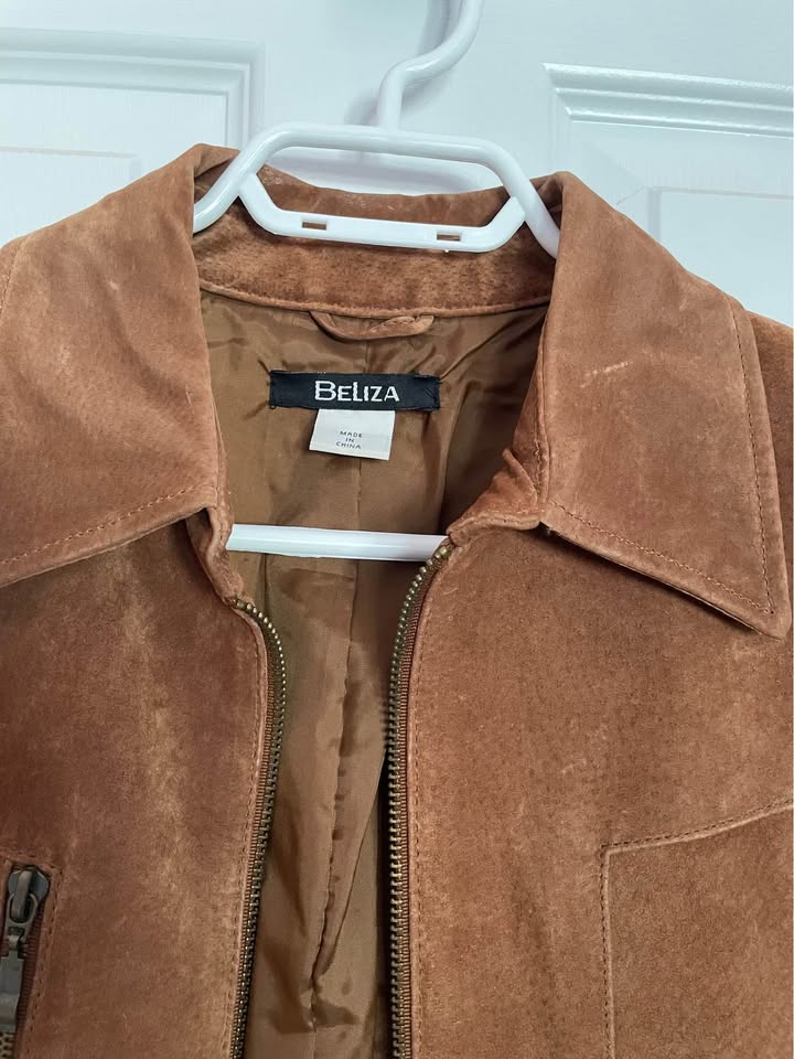 Size Medium brown leather jacket - photo 4