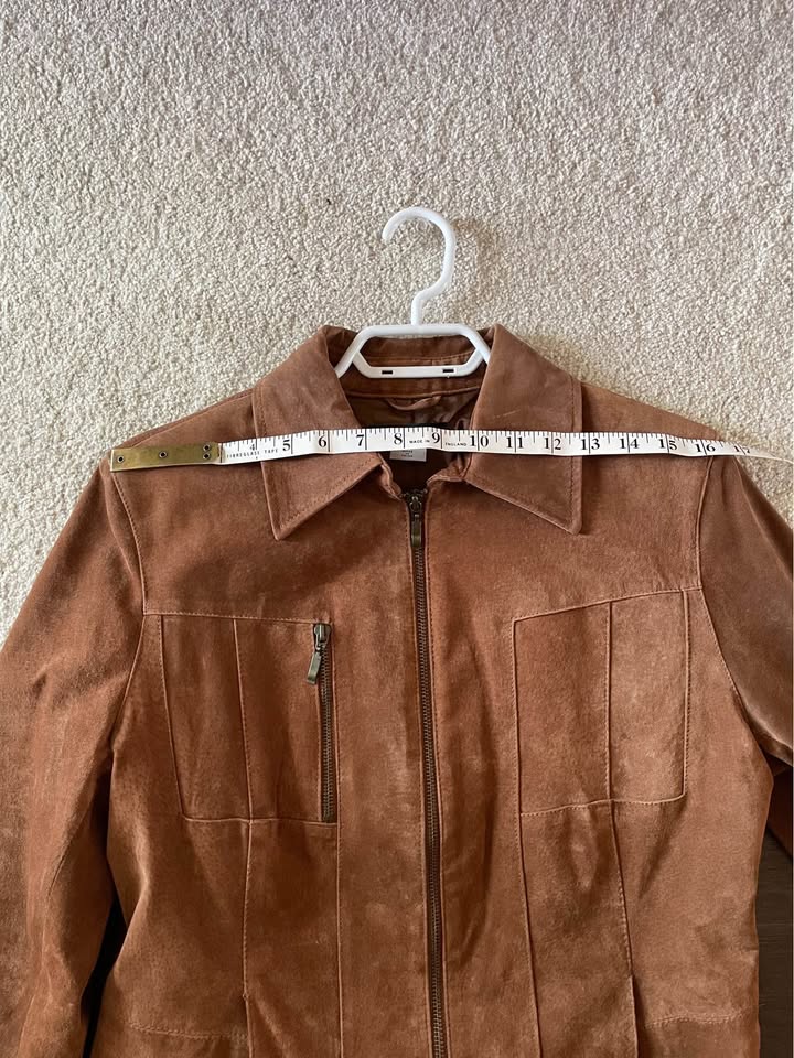 Size Medium brown leather jacket - photo 5