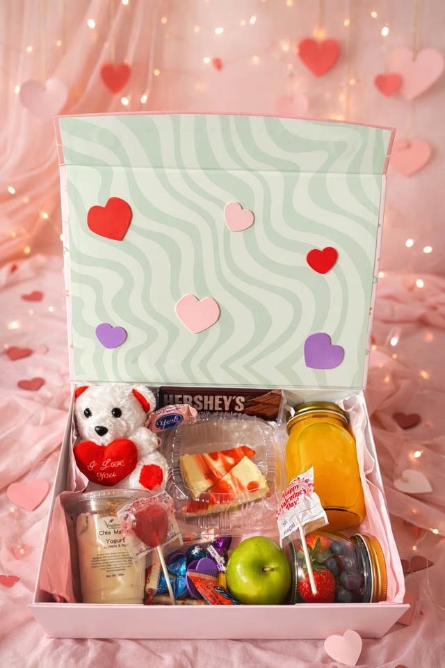 Valentine's Day Gift Box with Teddy Bear & Treats - photo 4