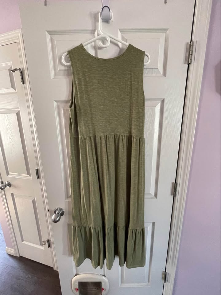Size Large green long dress - photo 3