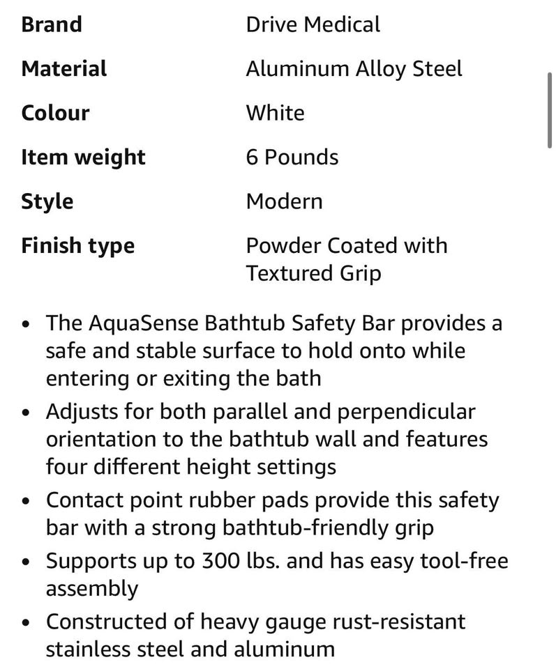 Bath safety rail - photo 3