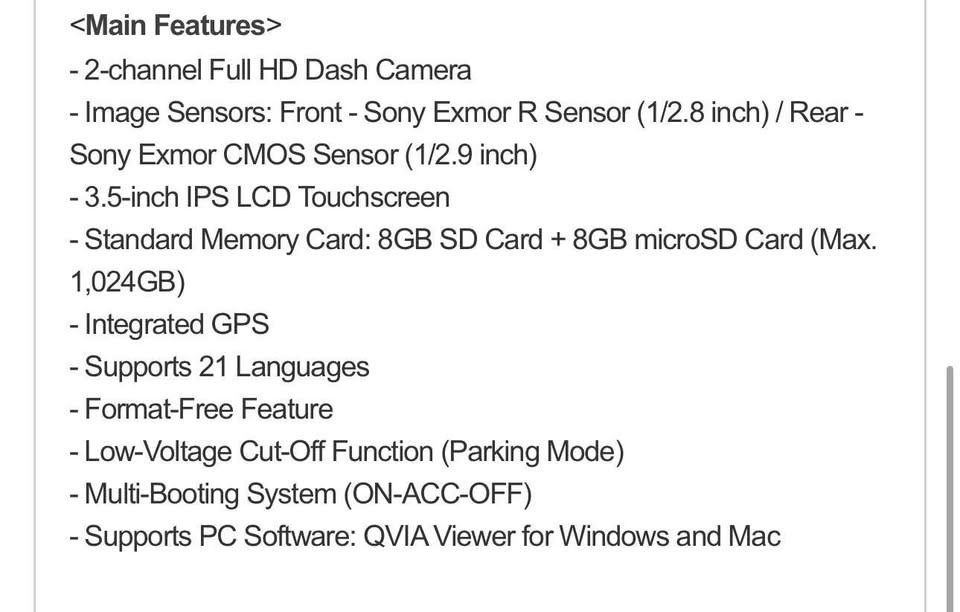 Dual Dashcam (Qvia R35) by Lucas HD - photo 4