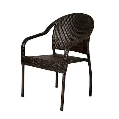 2 Wicker mocha chairs thumbnail