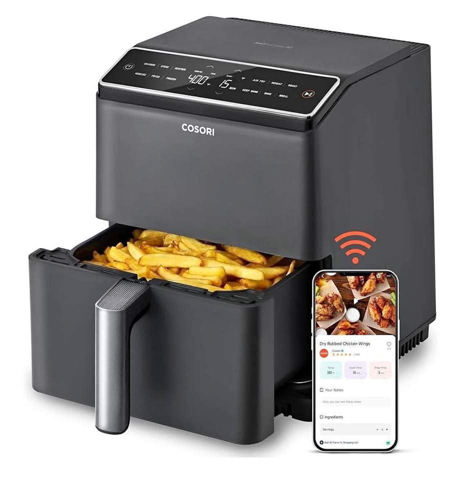 COSORI 6.8Qt Air Fryer, 12-in-1 Dual Blaze