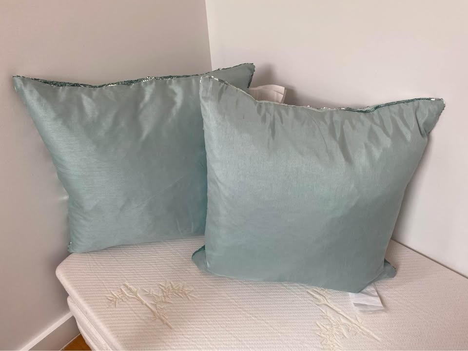 2 Duck Feather 20” Thro by Marlo Lorenz Sequin Pillows - photo 2