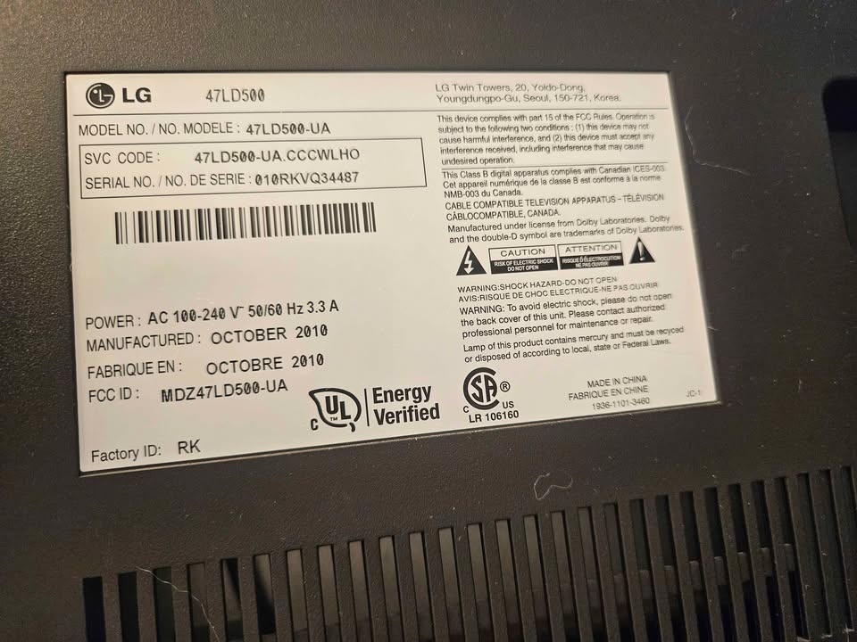 47" LG TV - photo 4