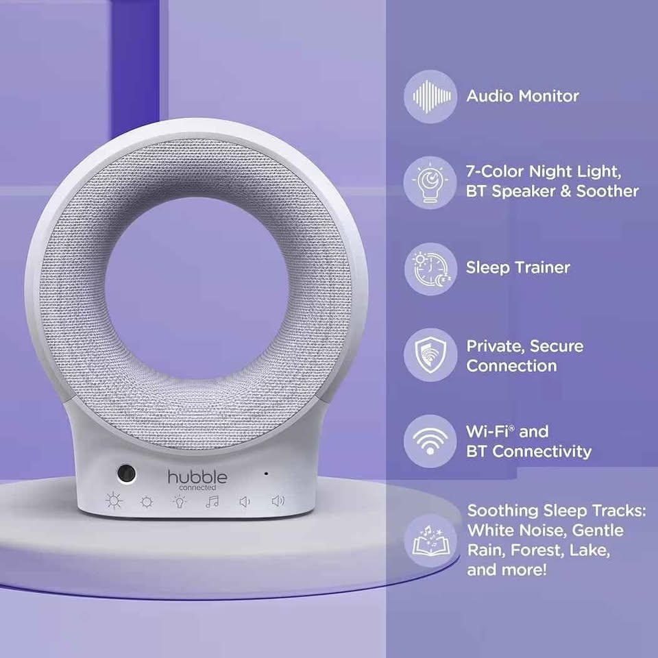 Like New Hubble Eclipse White Noise Machine Baby Monitor - photo 3