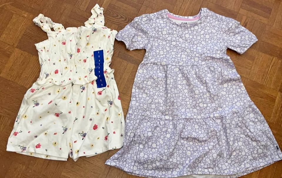 Kids Size 7 Romper and Dress Set