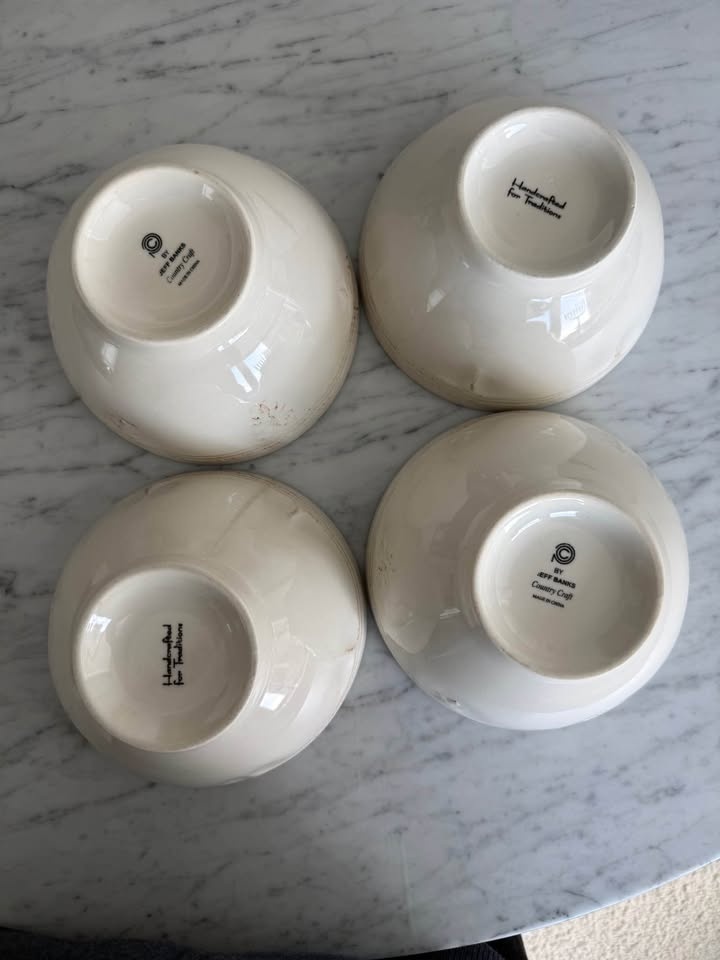 Set of 4 Churchill Country Craft Bowls – Cream/Ivory Stoneware - photo 5