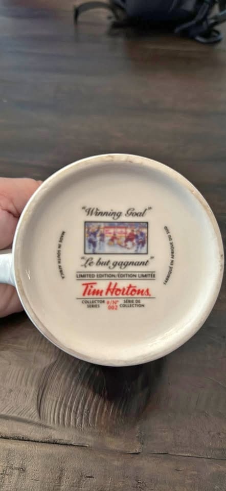 Limited Edition Tim Hortons "Winning Goal" Mug