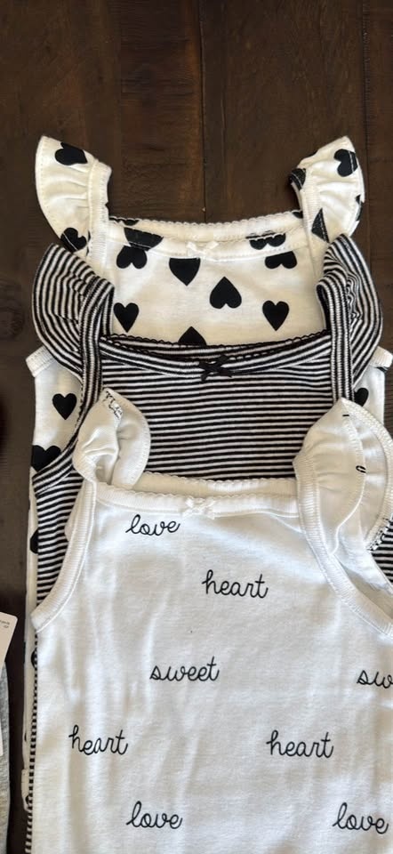 Cute Baby Girl Tank Bodysuits 6M - 5 Pack - photo 2