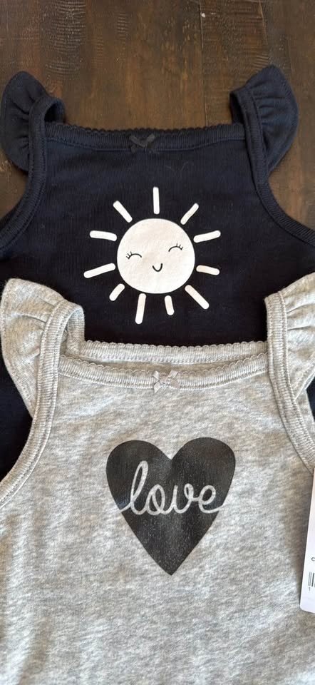 Cute Baby Girl Tank Bodysuits 6M - 5 Pack - photo 3
