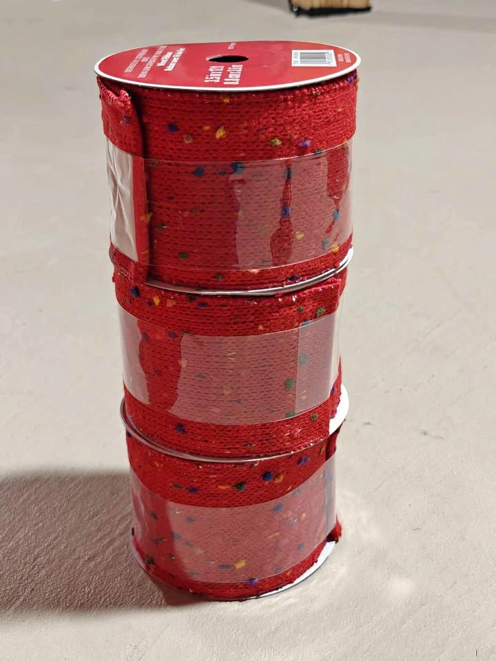 Christmas Ribbon - 3.5 in x 12ft (3 pcs)