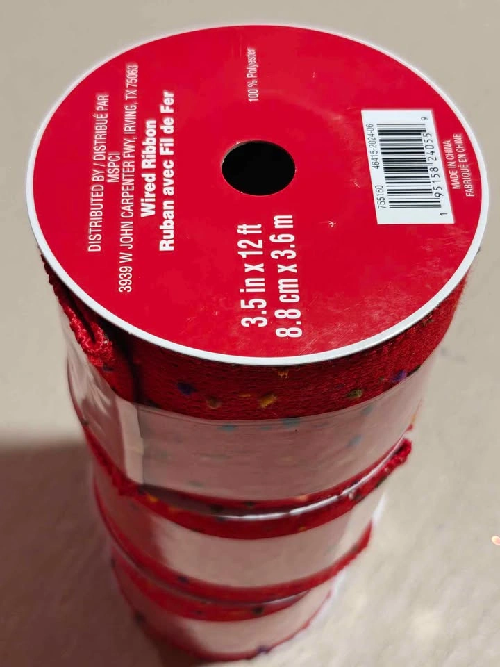 Christmas Ribbon - 3.5 in x 12ft (3 pcs) - photo 2