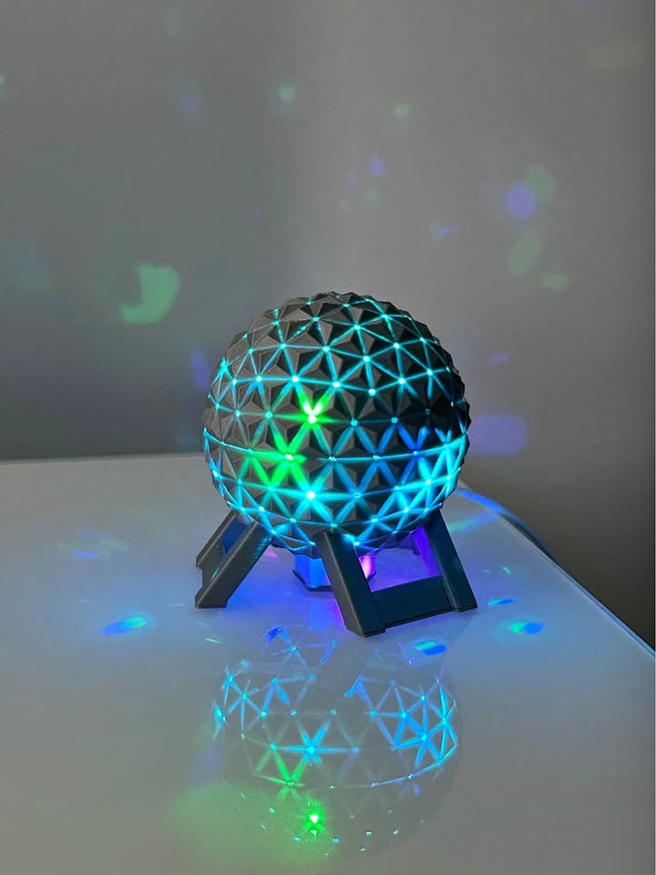 Epcot Spaceship Earth 3D Model with LED Lights