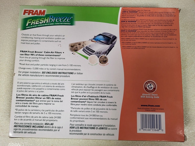 FRAM FreshBreeze Cabin Air Filter CF11920 - photo 2