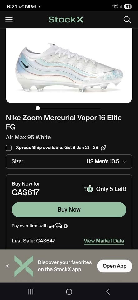 Nike ZM Vapor 16 Elite AM 95 SE FG Soccer Cleats - photo 3