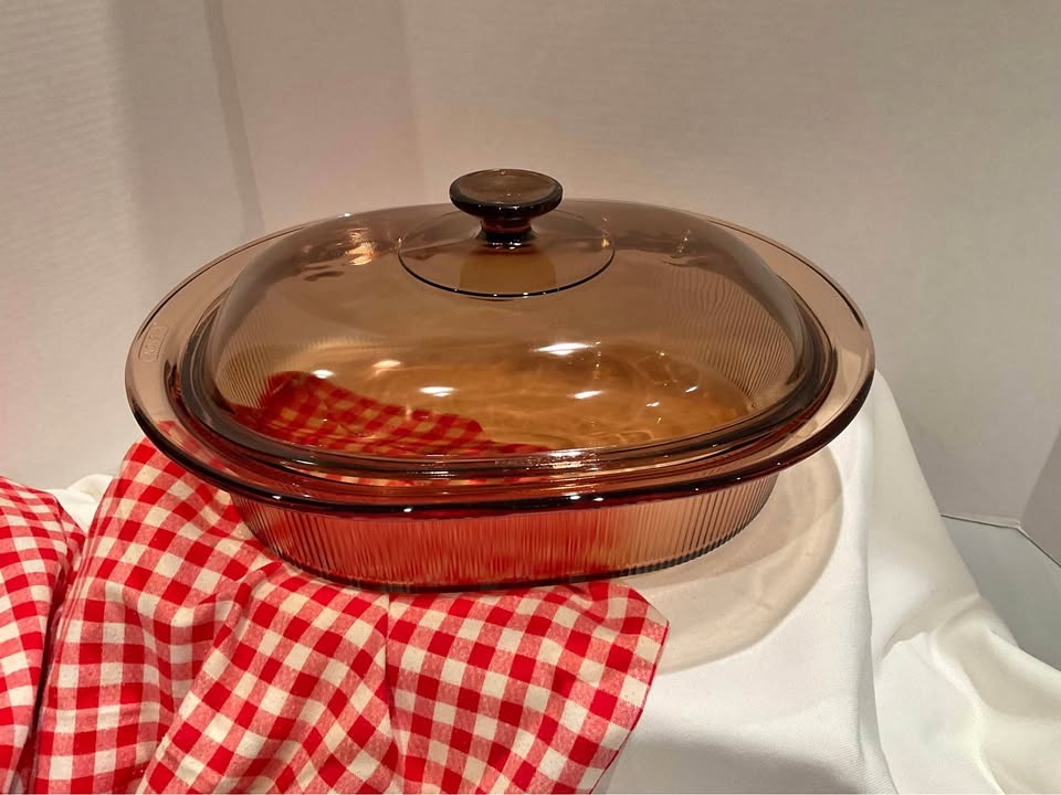 Pyrex Corning Vision Oval 4 Qt Roaster / Casserole