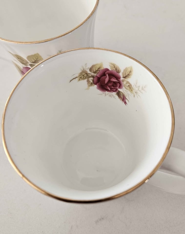 Pristine Vintage Duchess Bone China Mugs - 40th Ruby Anniversary - photo 3