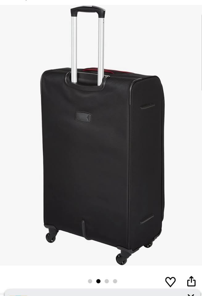 Cosmo Featherlite 4W 70 cm Soft Luggage Trolley Case, Black Larg - photo 3