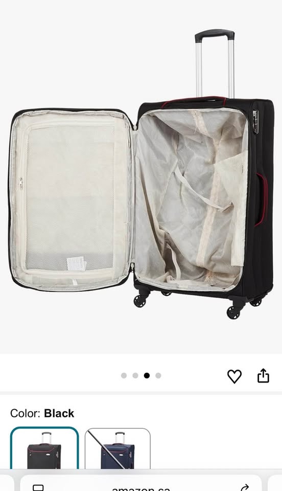 Cosmo Featherlite 4W 70 cm Soft Luggage Trolley Case, Black Larg - photo 4