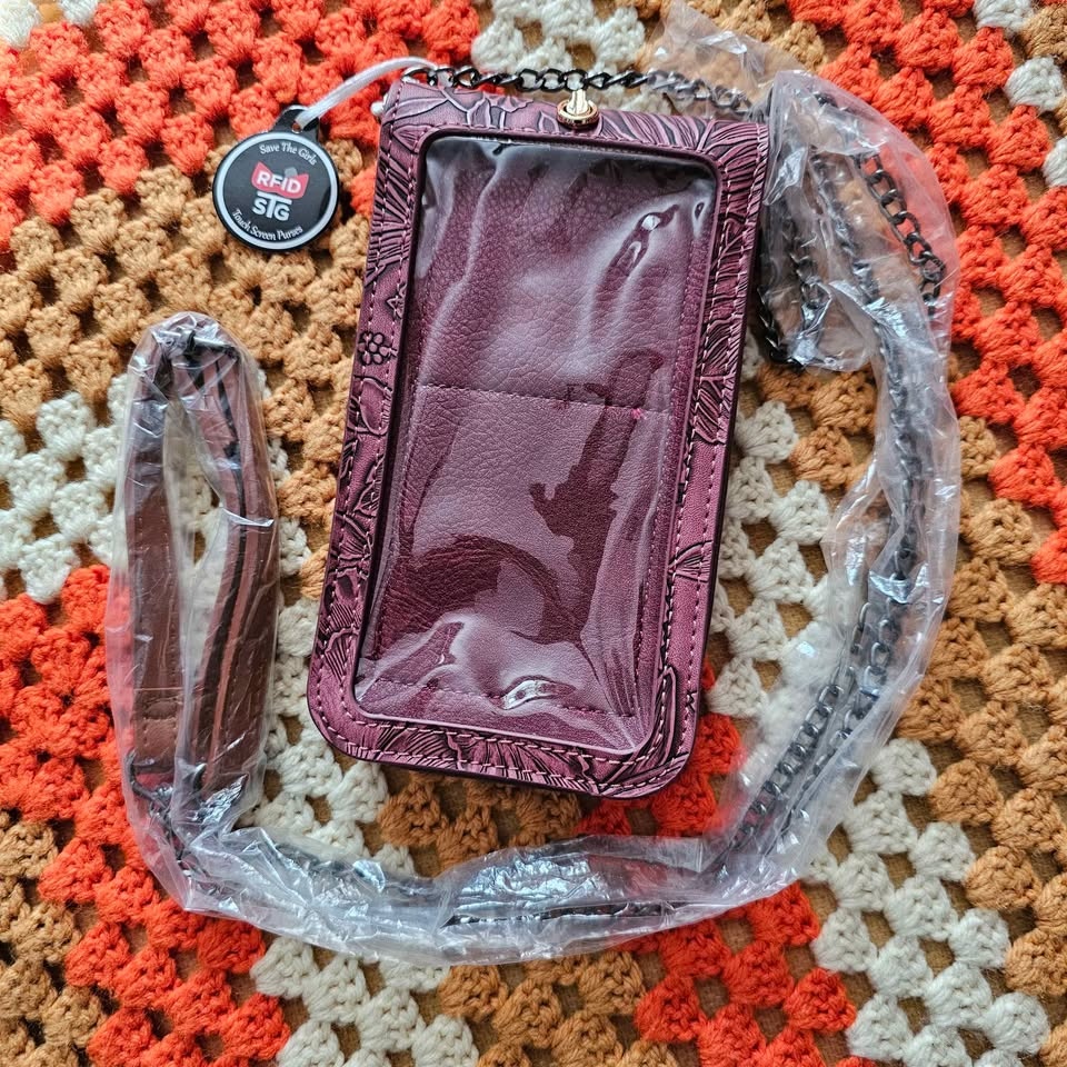 Save The Girls RFID Touchscreen Floral Crossbody Bag - Burgundy - photo 2