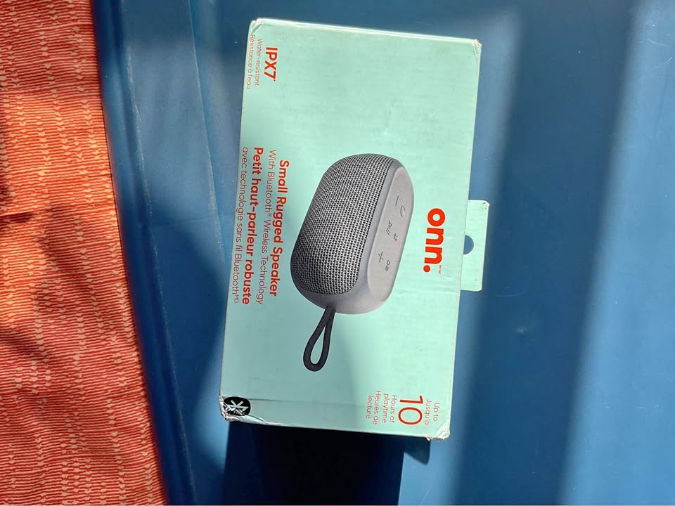 Onn. Small Rugged Bluetooth Waterproof Speaker