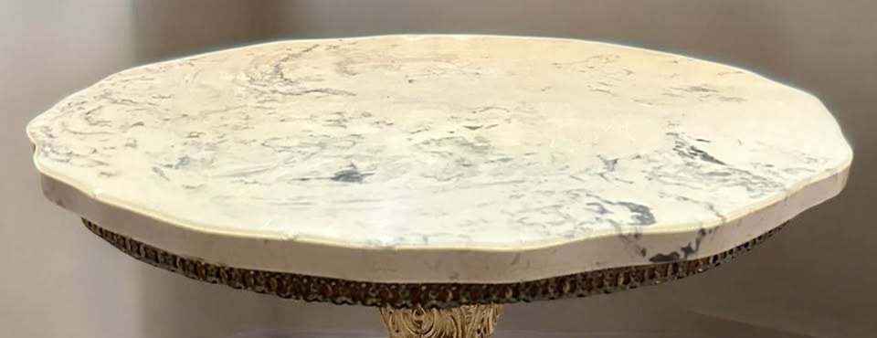 Vintage Gold-Toned Marble Top Accent Table w/ Extra Marble Top! - photo 2