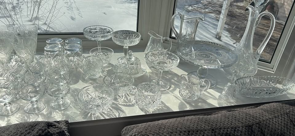 Large Vintage Crystal Glassware Collection – Estate Sale - photo 2