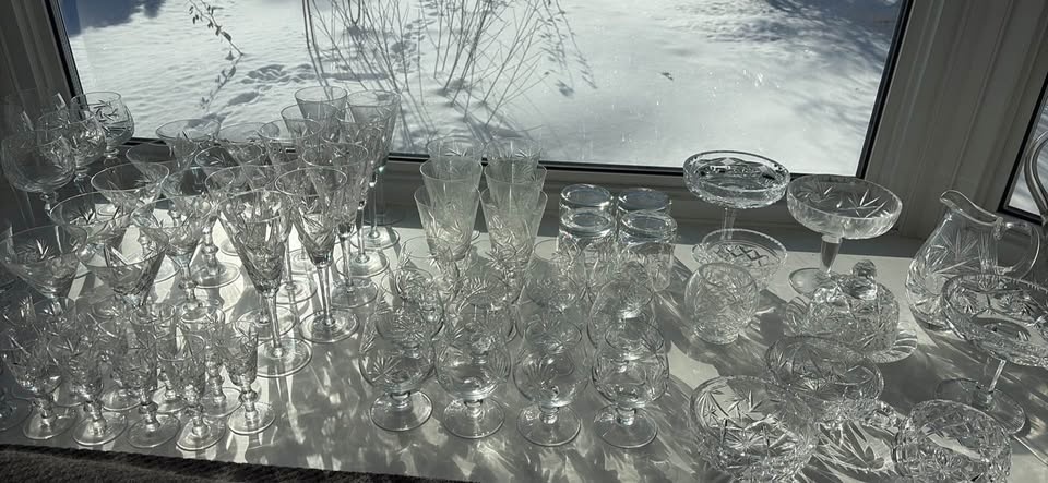 Large Vintage Crystal Glassware Collection – Estate Sale - photo 3
