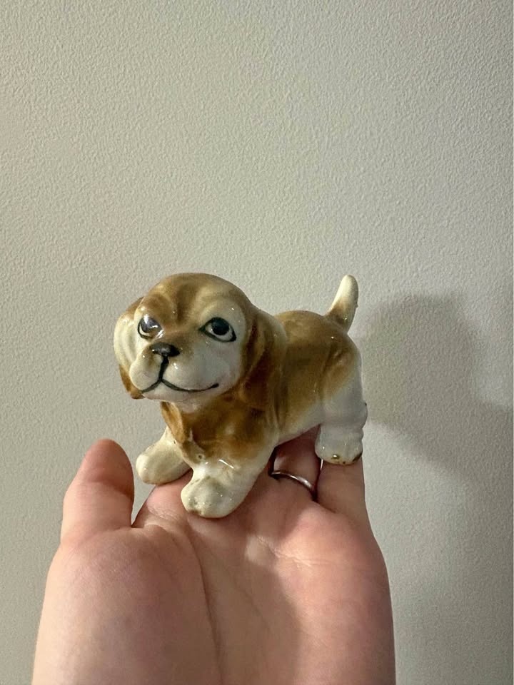 Vintage Porcelain Puppy Dog Figurine
