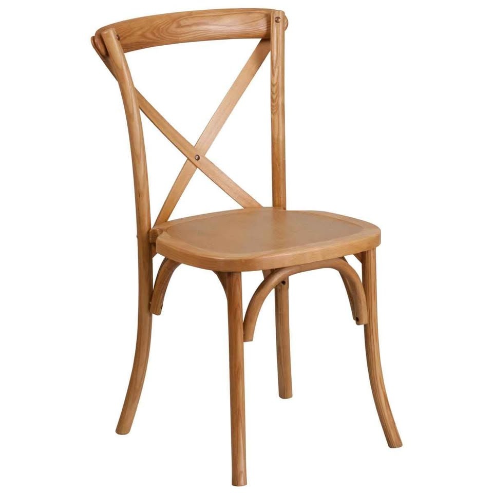 Norma Stackable Wooden Cross Back Chairs (Set of 2) - photo 4