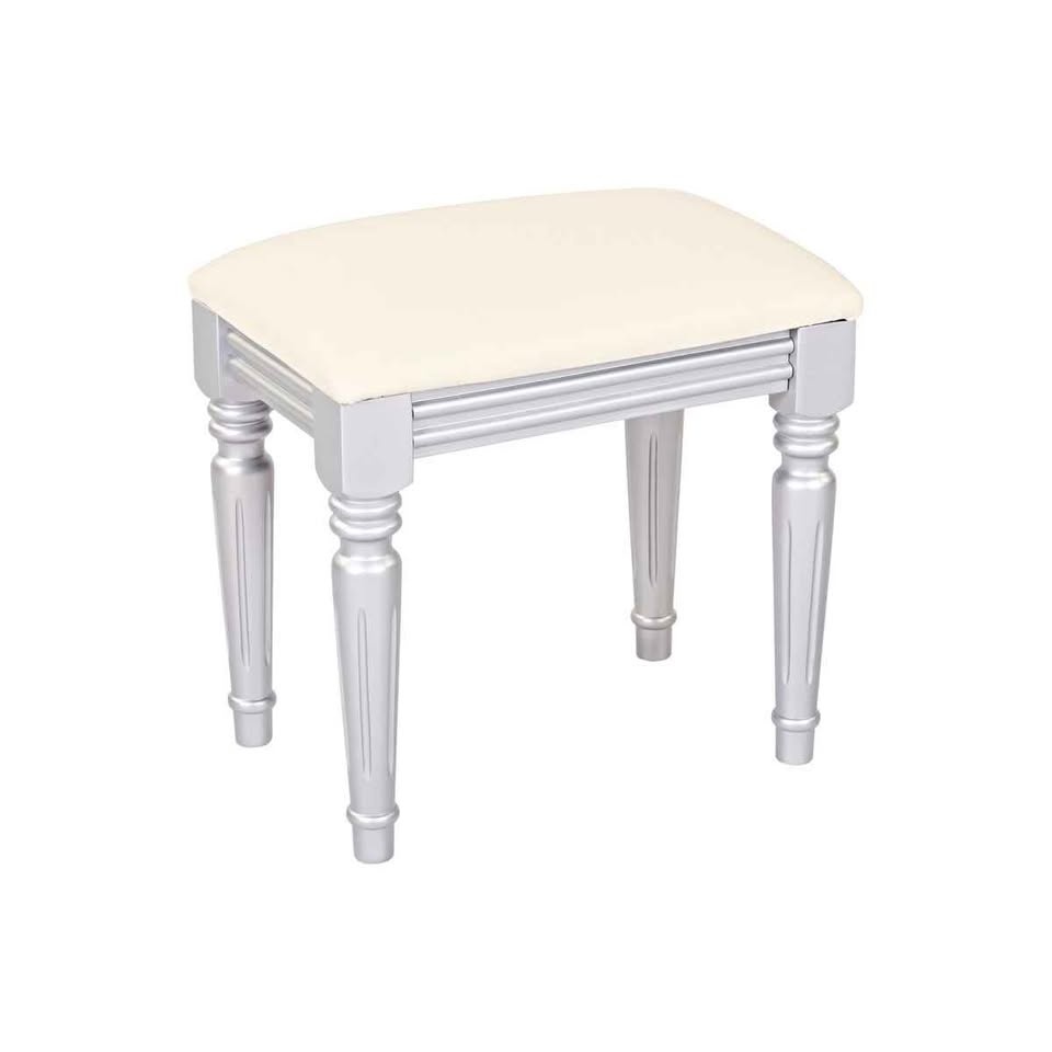 Dressing table with sunflower mirror, 4 drawers and stool - photo 5