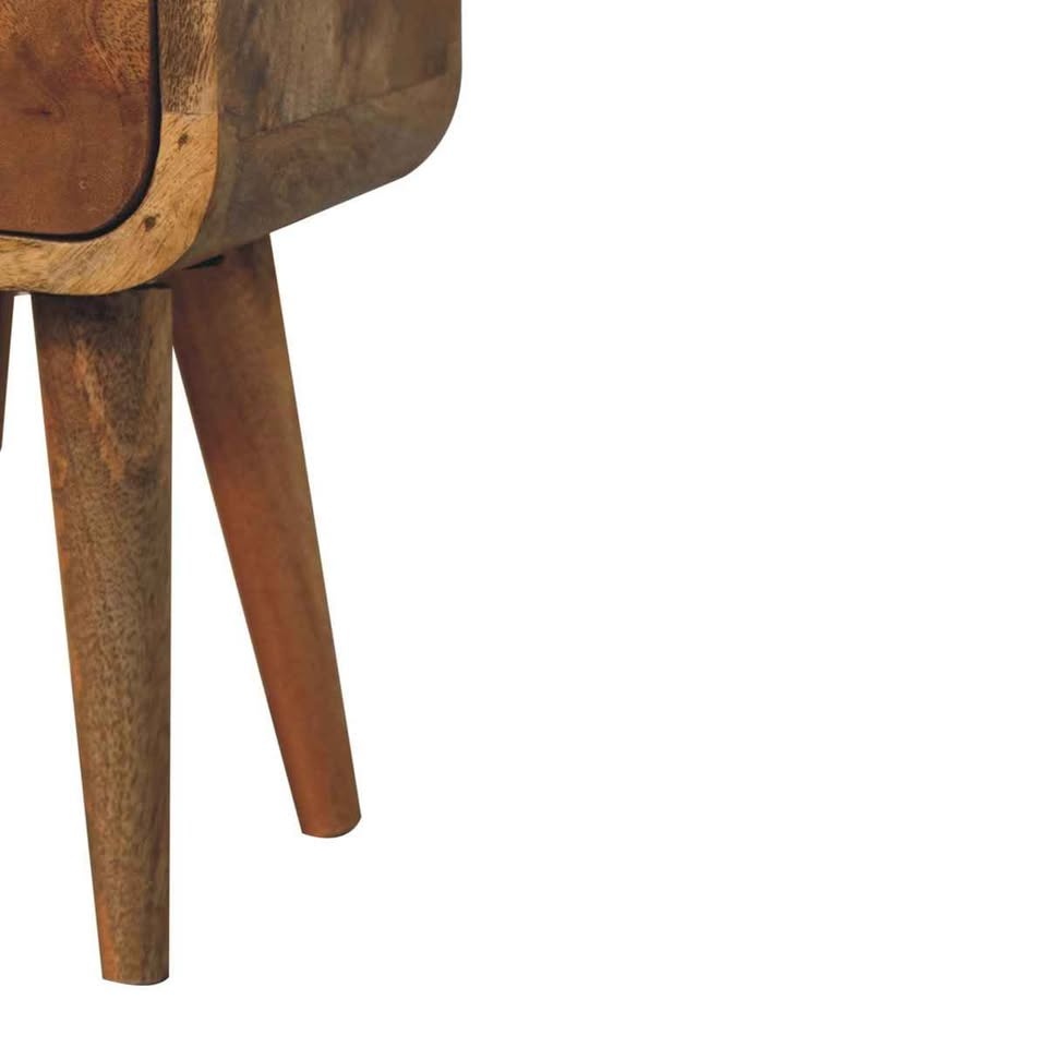 Extra-curved bedside table in oak - photo 4
