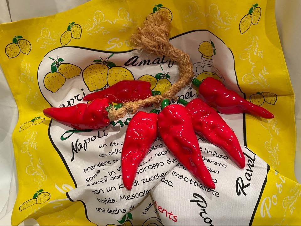 Vintage Italian Ceramic Red Chili Pepper Ristra Decor - photo 2