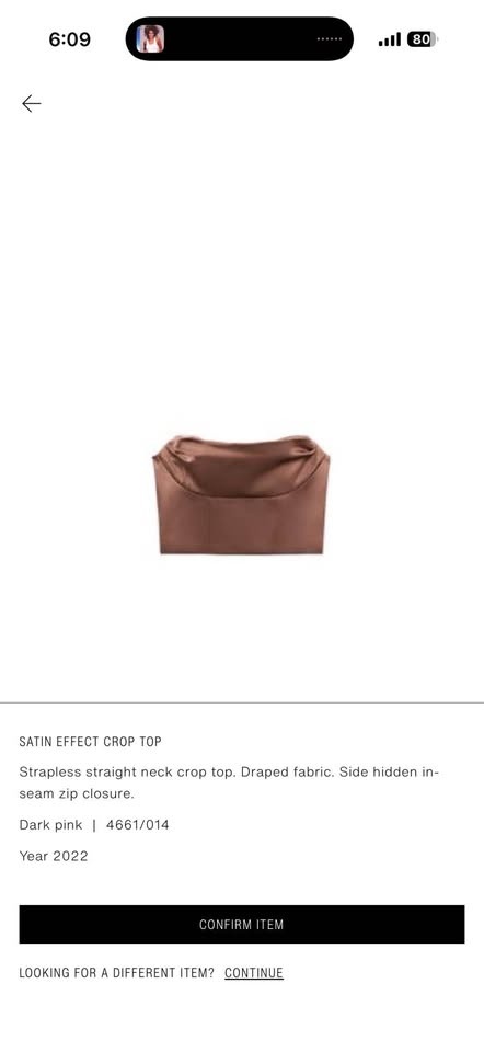 Zara Satin Pink Bandeau - M - photo 5