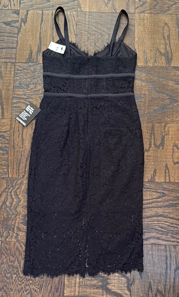 NWT Express Black Lace Midi Dress - Size 4 - photo 2