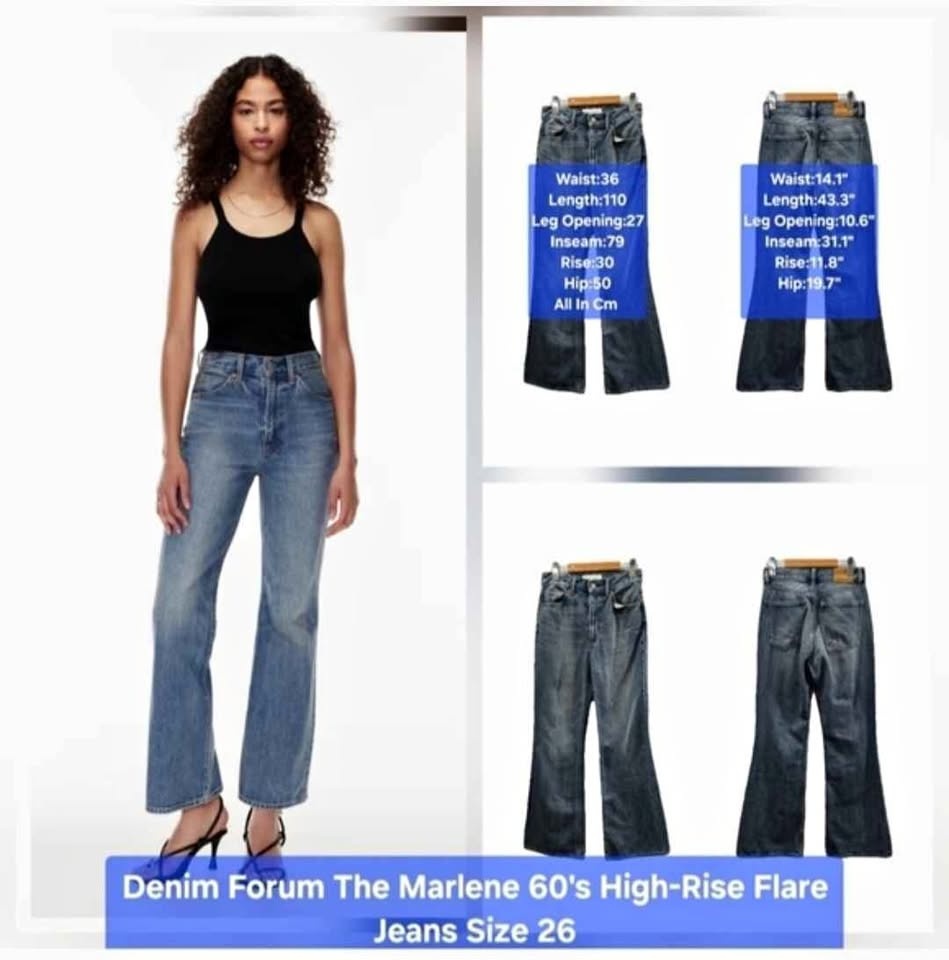 Aritzia Denim Forum Marlene 60's High-Rise Flare Jeans Size 26