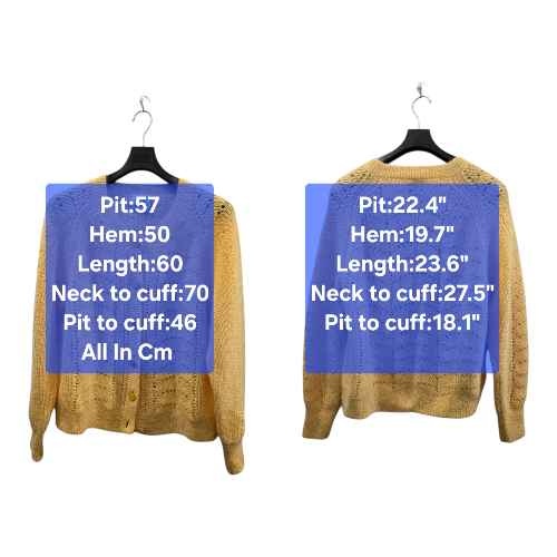 Little Moon Rosella Cardigan - Pointelle Knit Button Front M/L - photo 2
