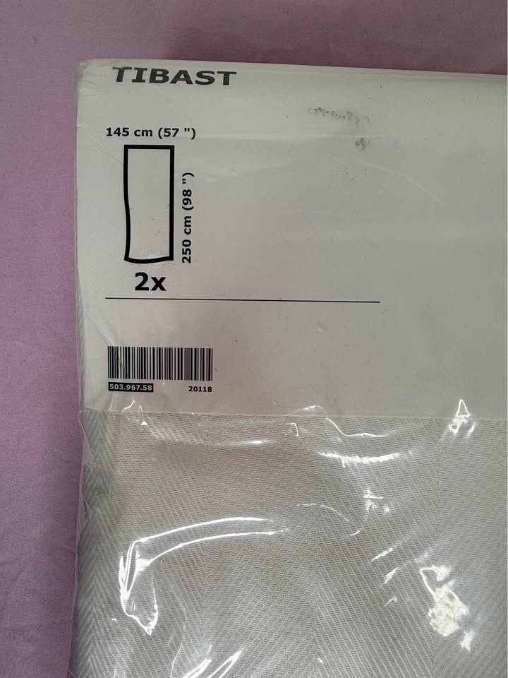 White Chevron Curtains - Pair - photo 2
