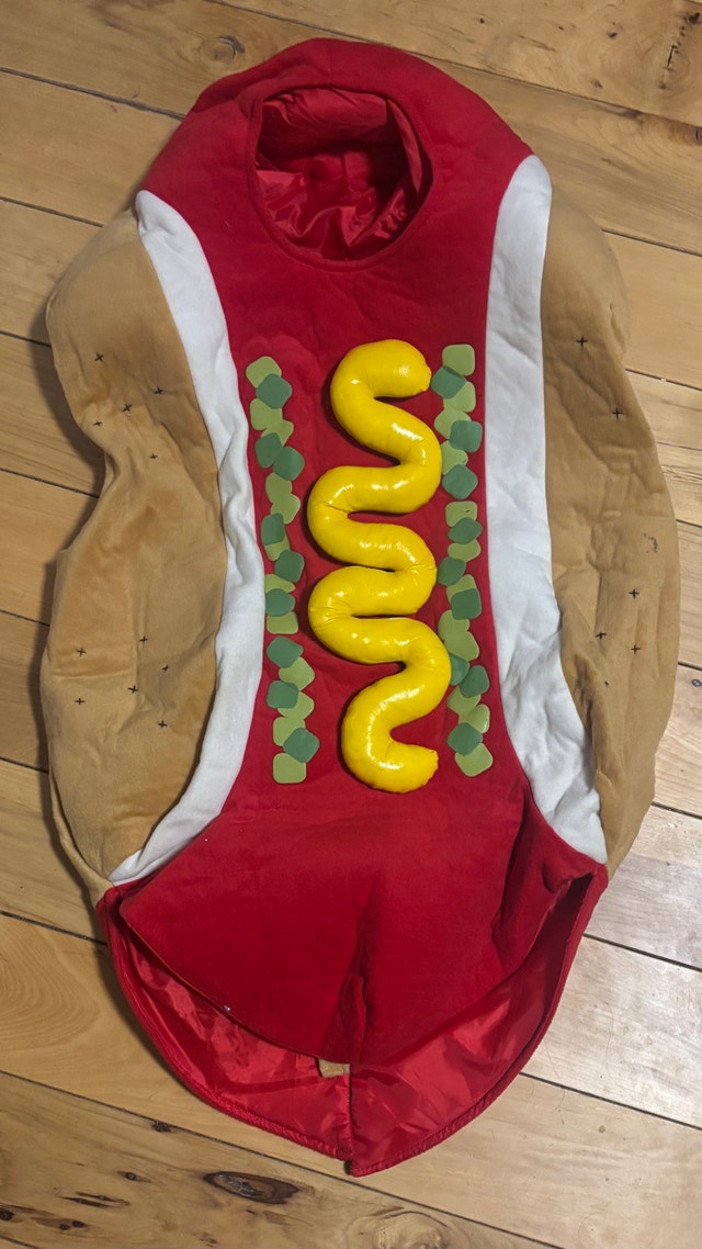 costumes banana and hotdog