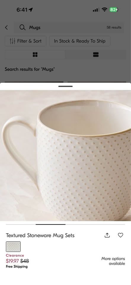 West Elm Textured Stoneware Mug Set - 4 Cream/Ivory - photo 4