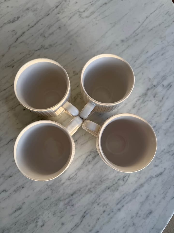 West Elm Textured Stoneware Mug Set - 4 Cream/Ivory - photo 5
