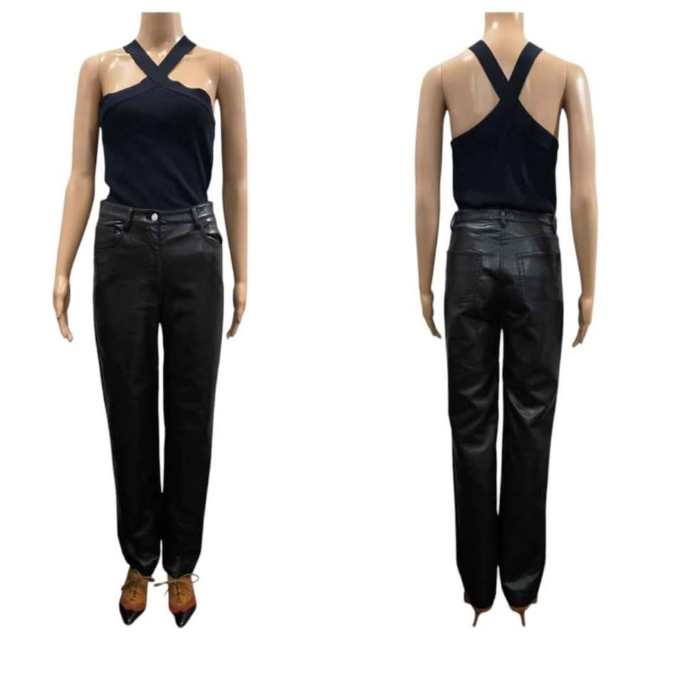 Aritzia Wilfred Melina High-Rise Faux-Leather Pants Size 4 - photo 4