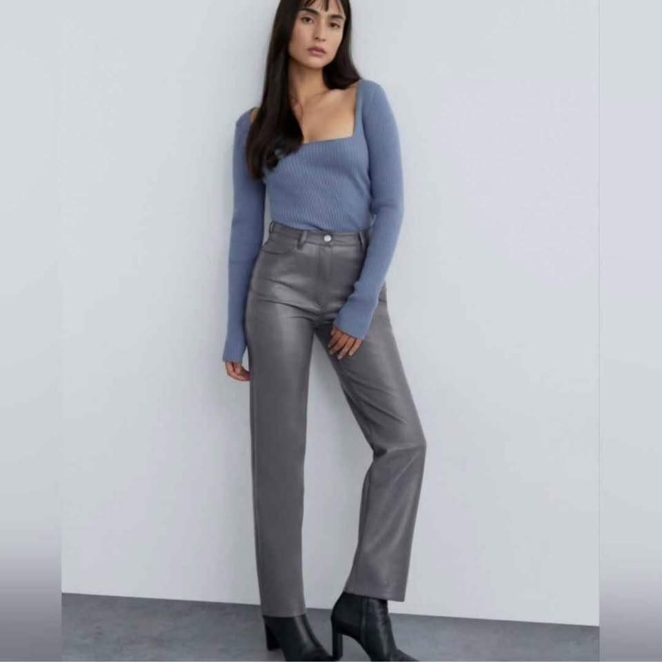 Aritzia Wilfred Melina High-Rise Faux-Leather Pants Size 4 - photo 3