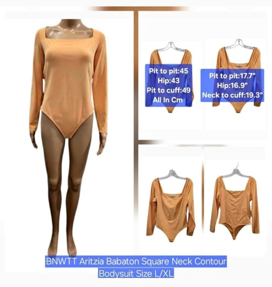 BNWTT Aritzia Babaton Square Neck Contour Bodysuit Size L/XL