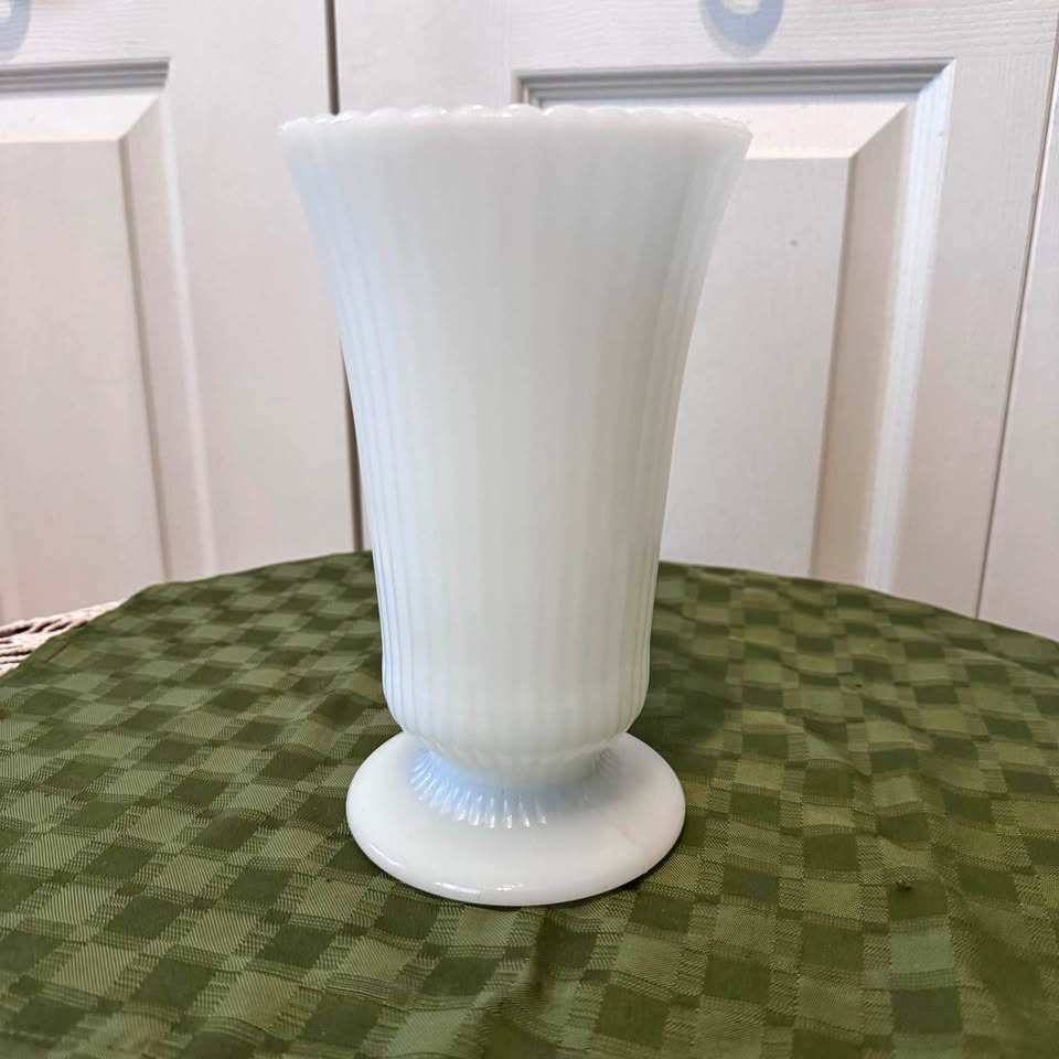 E.O. Brody Co Milk Glass Pedestal Vase