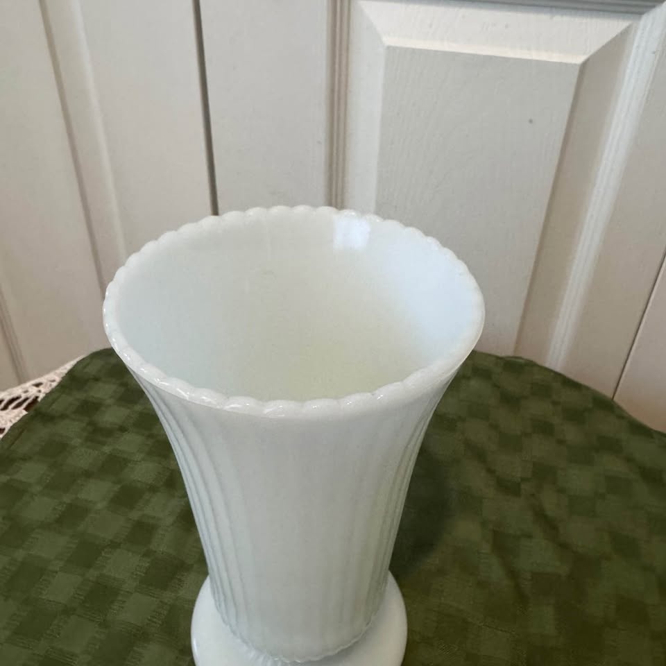 E.O. Brody Co Milk Glass Pedestal Vase - photo 2