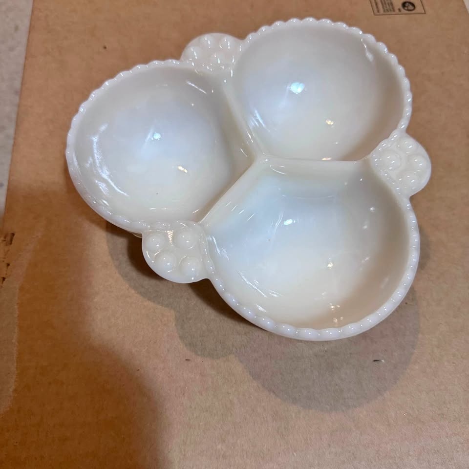 Hobnail Fenton Hobnail Milk Glass Candy or Nut Dish